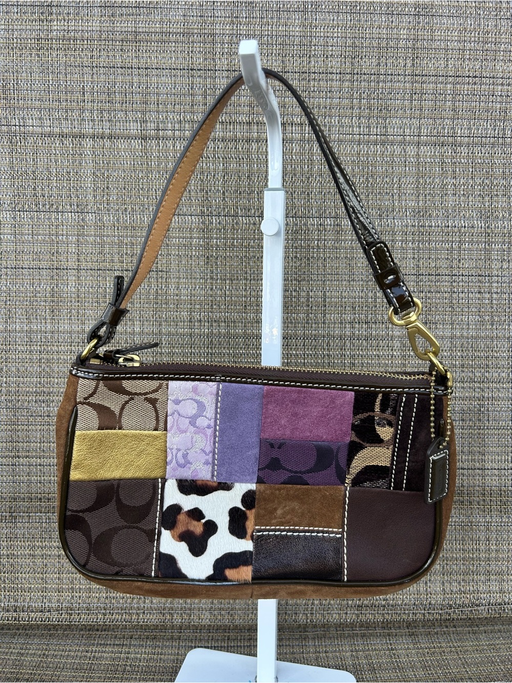 Coach Vintage Y2K Patchwork Multicolor Shoulder Bag - Picture 4 of 10